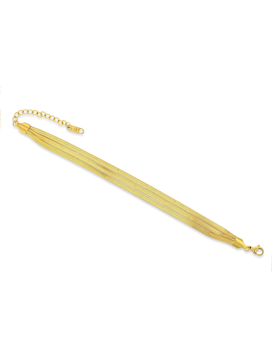 Golden Grace: 18 ct Gold - Plated Layered Bracelet - ALALYA