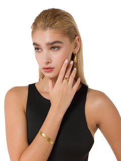 Golden Grace: 18 ct Gold - Plated Layered Bracelet - ALALYA