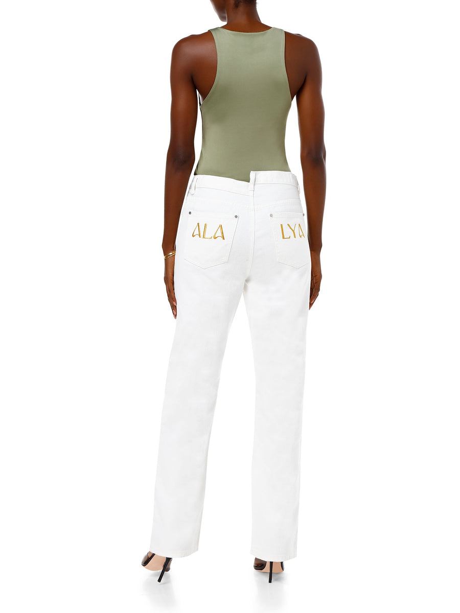 "Pastel Green Bliss" Sleeveless Women's Bodysuit - Experience Second Skin Comfort! - ALALYA